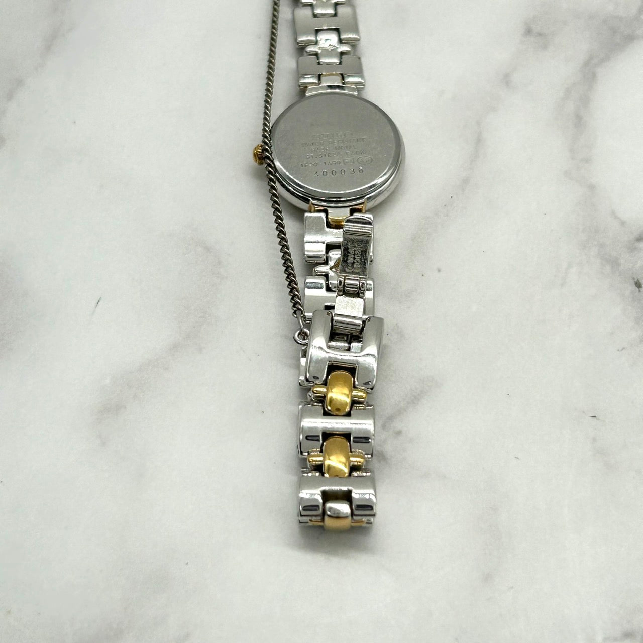 【美品／電池交換済】SEIKO TISSE セイコー ティセ レディース 腕時計 1F20-1A80 クオーツ ブルー文字盤 ゴールド シルバー コンビカラー ビンテージ クラシック エレガント ドレスウォッチ アナログ クリーニング済み i2