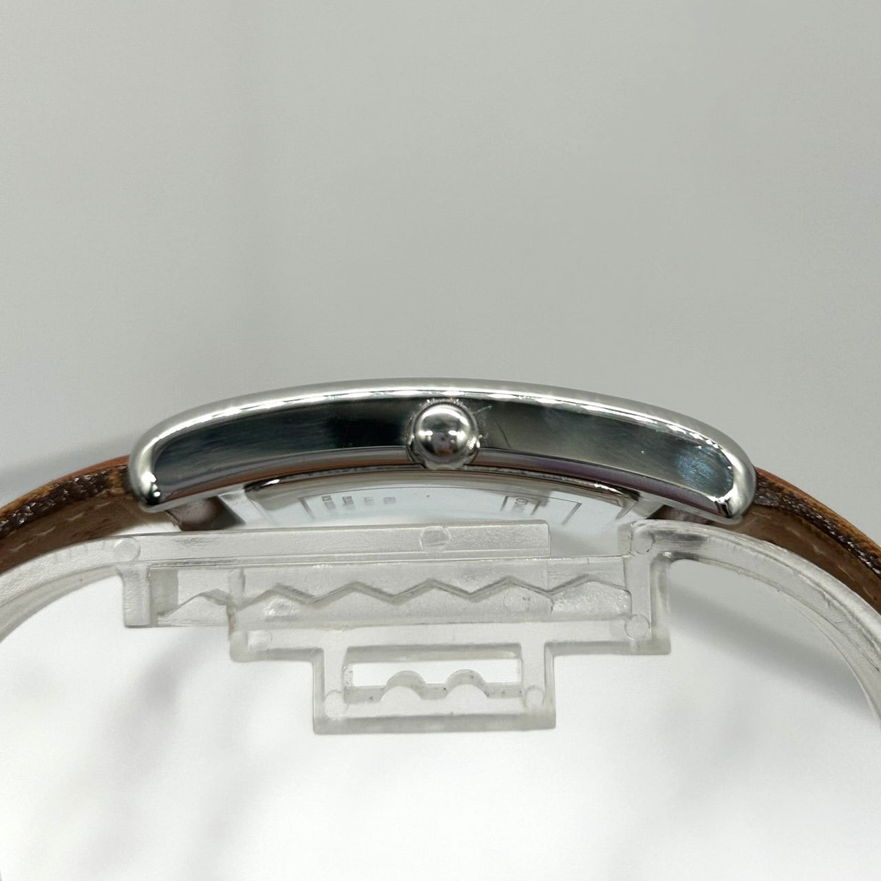 Authentic Coach Lexington W502B Square Date White Dial Brown Leather Watch