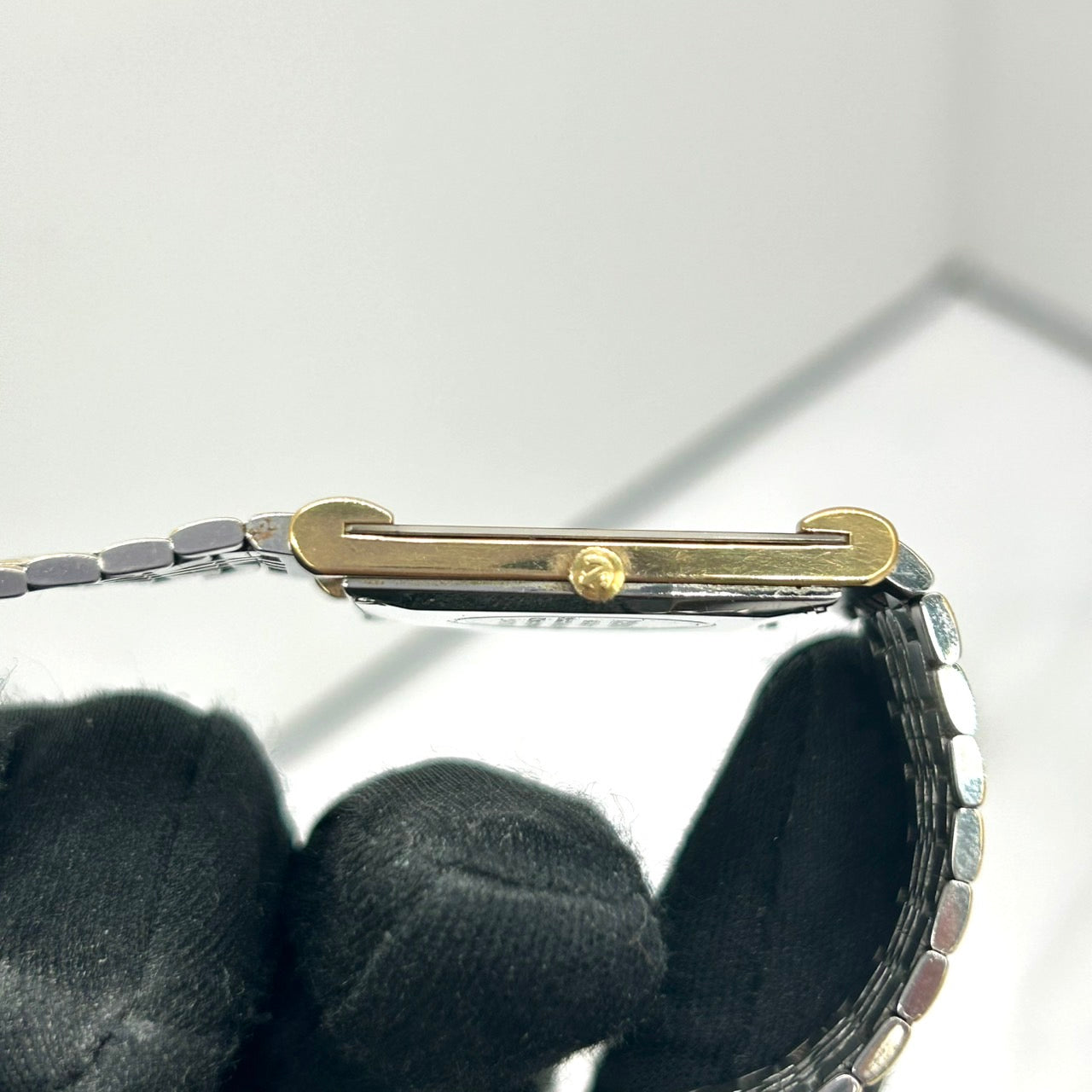 Authentic RADO Florence 135.3368.2 Quartz 4P Diamond Gold Dial Watch Two-Tone