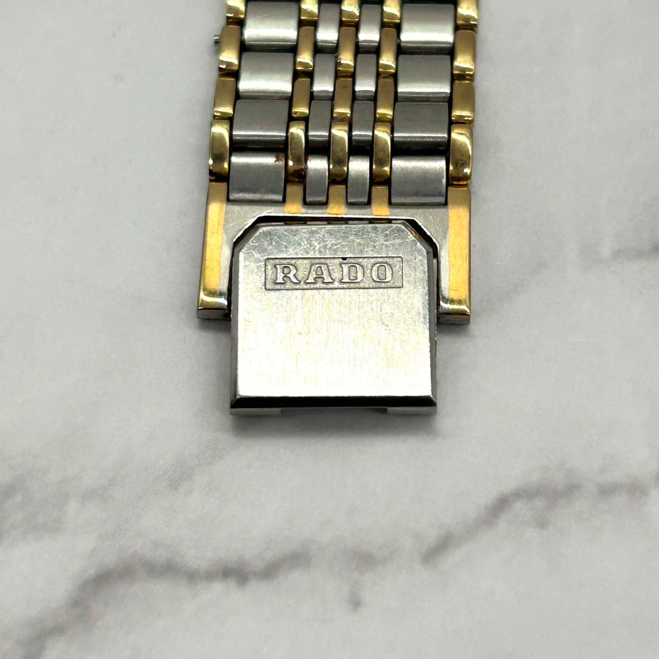 Authentic RADO Florence 135.3368.2 Quartz 4P Diamond Gold Dial Watch Two-Tone