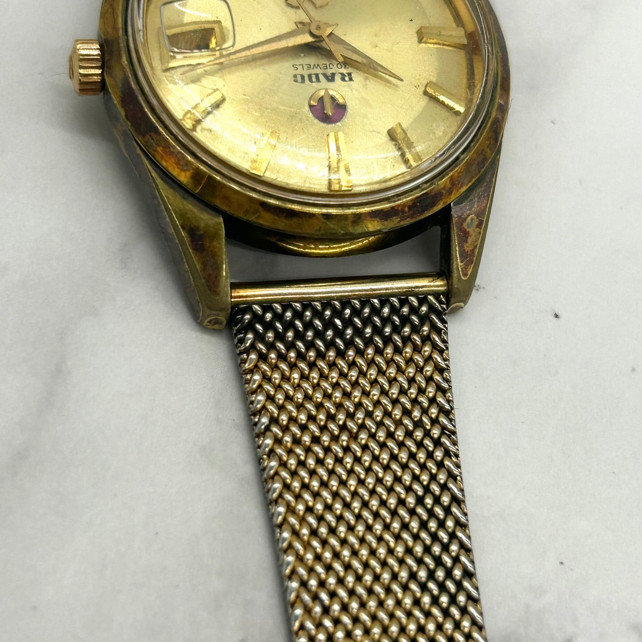 Authentic RADO Golden Horse 11674 Automatic 30J Vintage Watch Gold Date Mens
