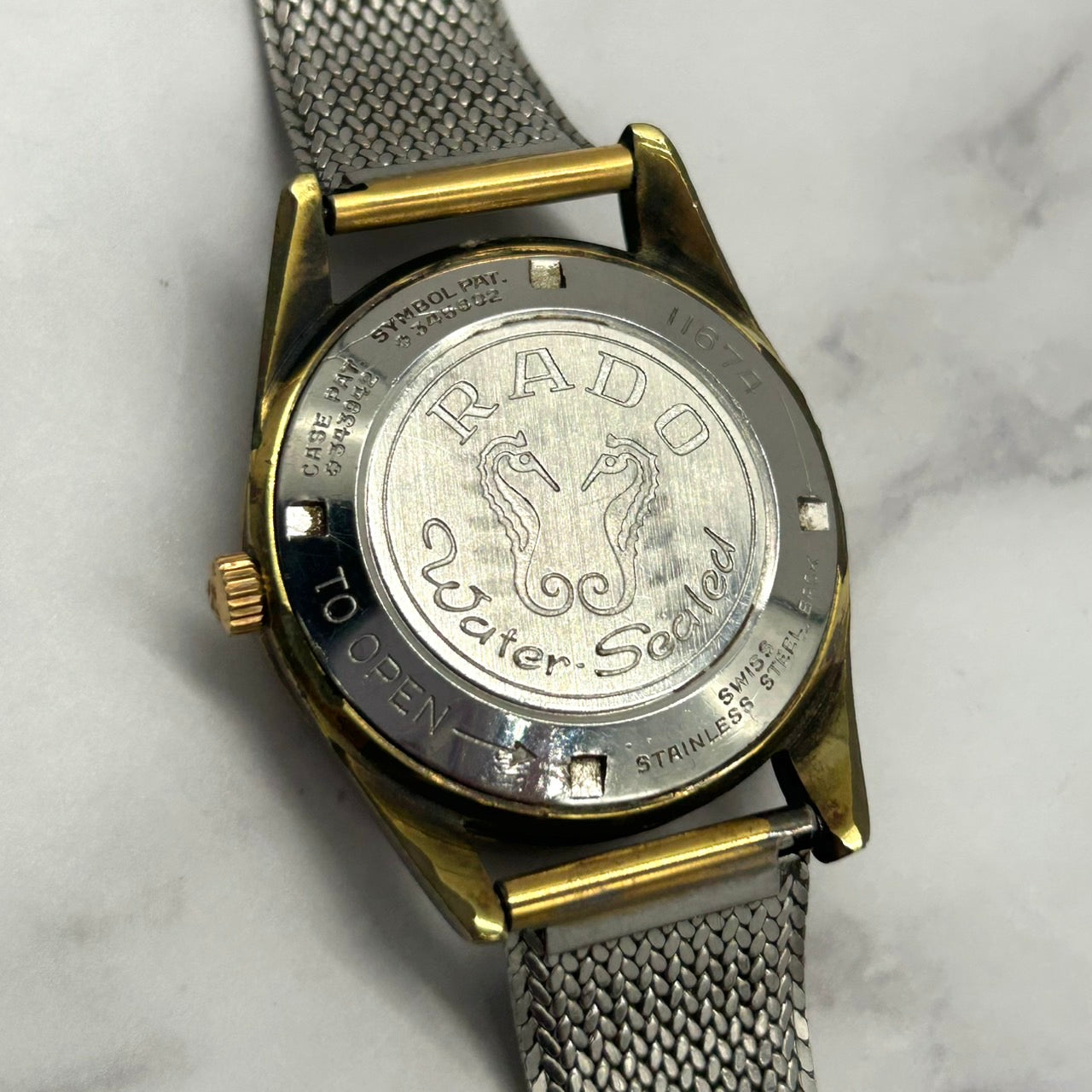 Authentic RADO Golden Horse 11674 Automatic 30J Vintage Watch Gold Date Mens