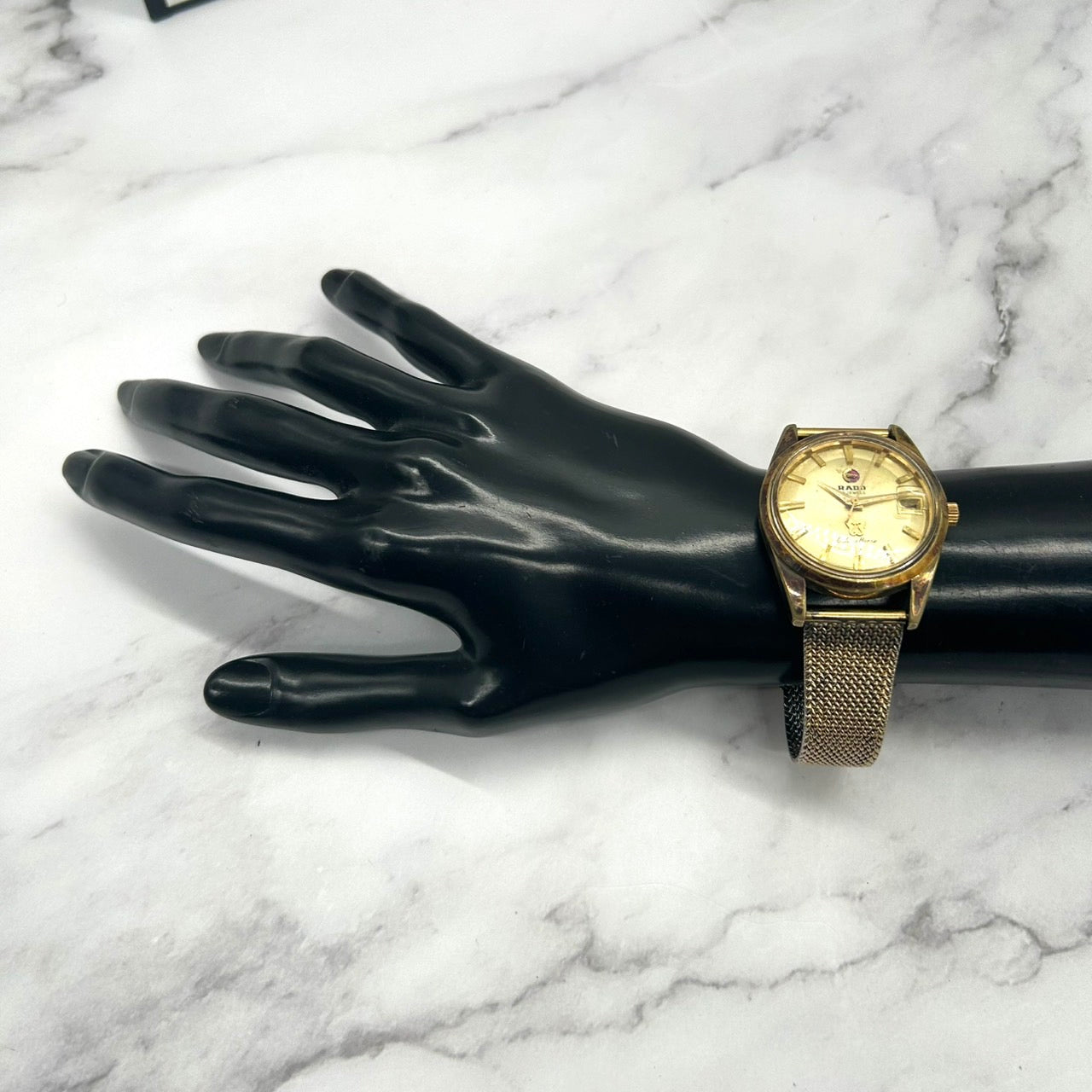 Authentic RADO Golden Horse 11674 Automatic 30J Vintage Watch Gold Date Mens