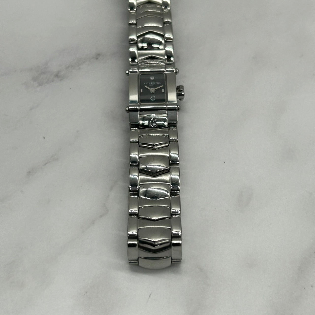 Authentic CHARRIOL Columbus INTRM9 2P Diamond Black Dial Ladies Quartz Watch