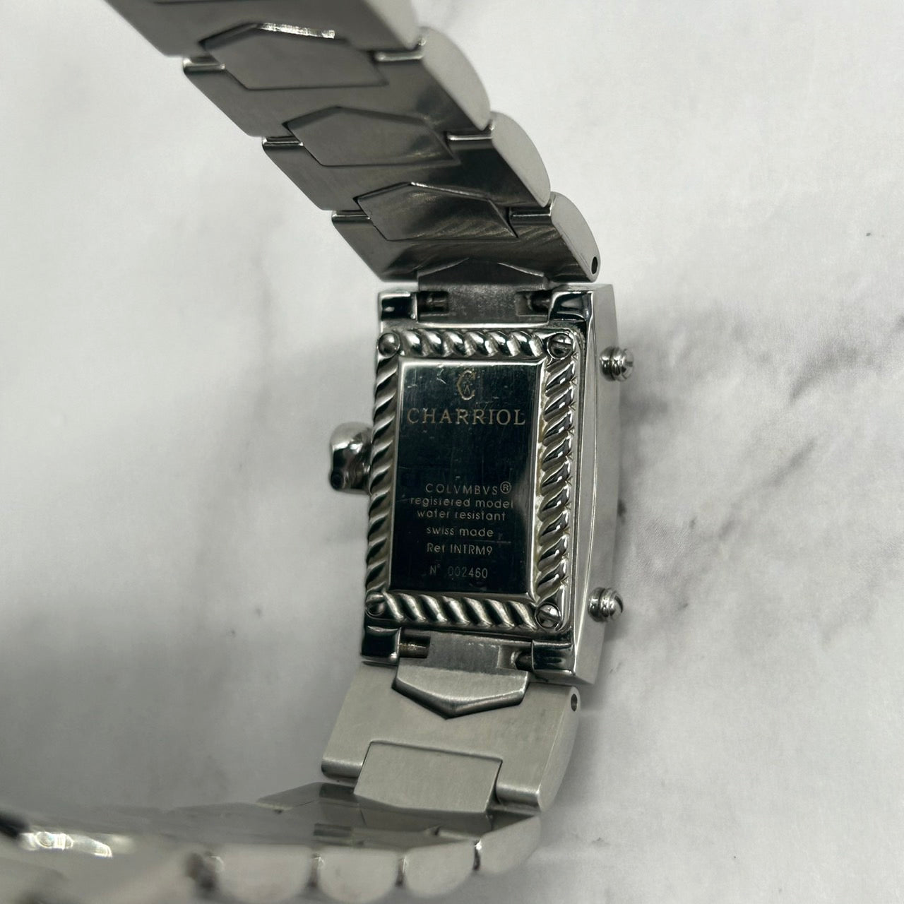 Authentic CHARRIOL Columbus INTRM9 2P Diamond Black Dial Ladies Quartz Watch