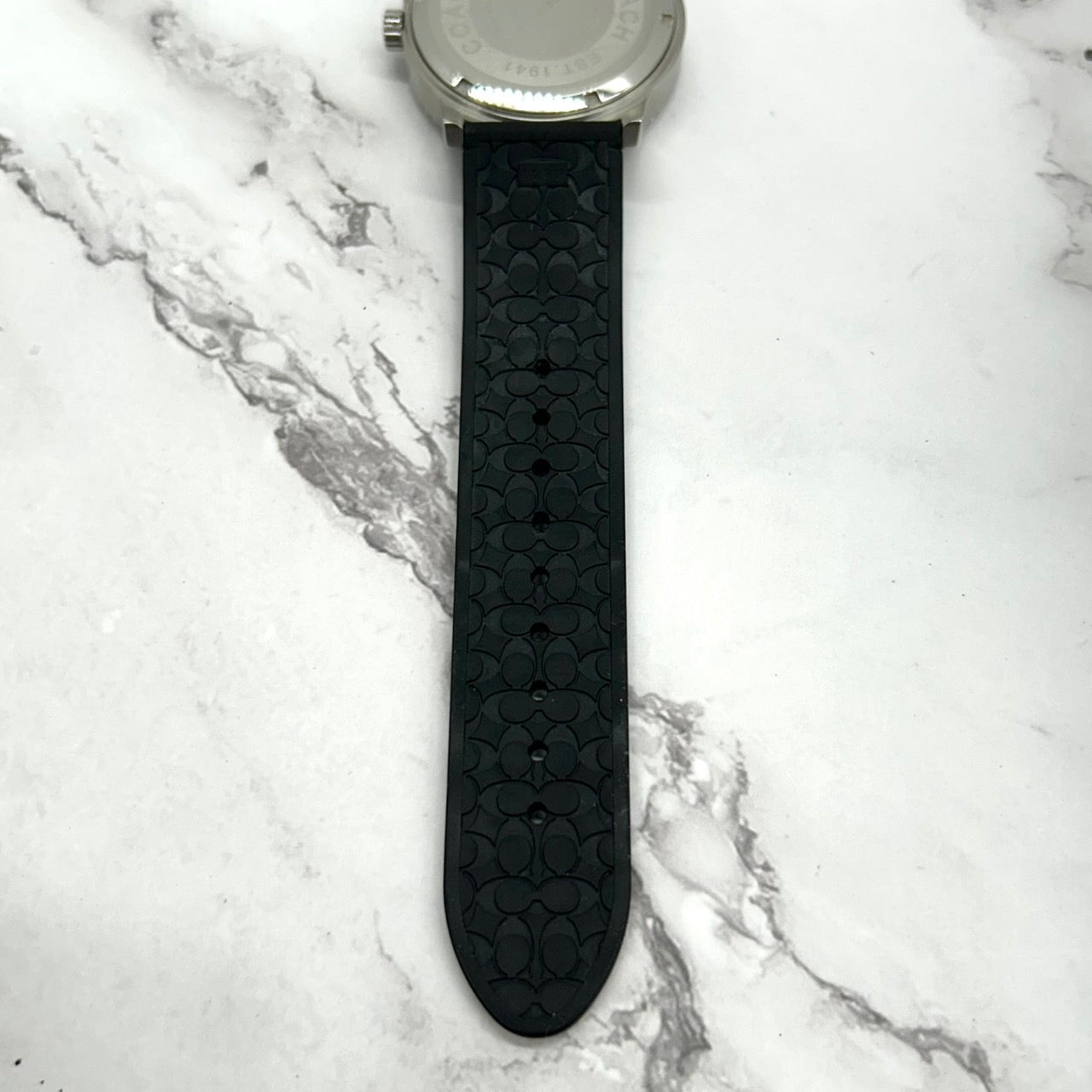 Authentic COACH CA.70.2.14.0712 Men's Military Sport Watch Black Dial Rubber