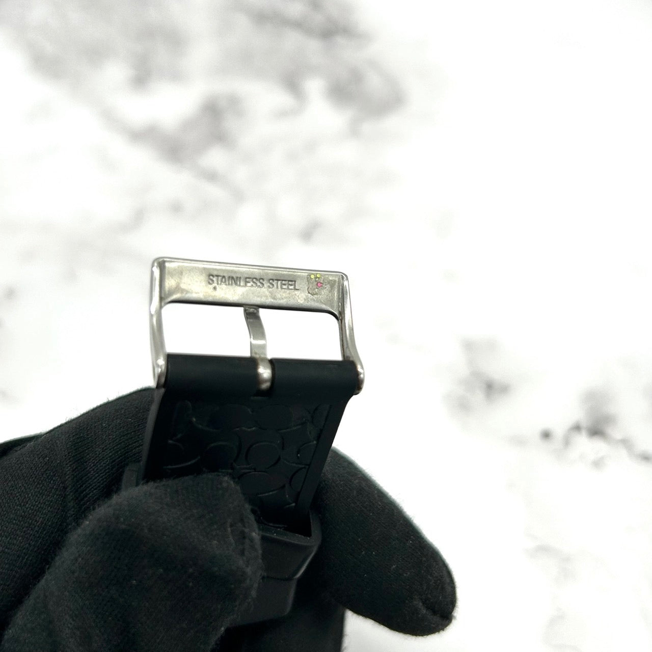 Authentic COACH CA.70.2.14.0712 Men's Military Sport Watch Black Dial Rubber