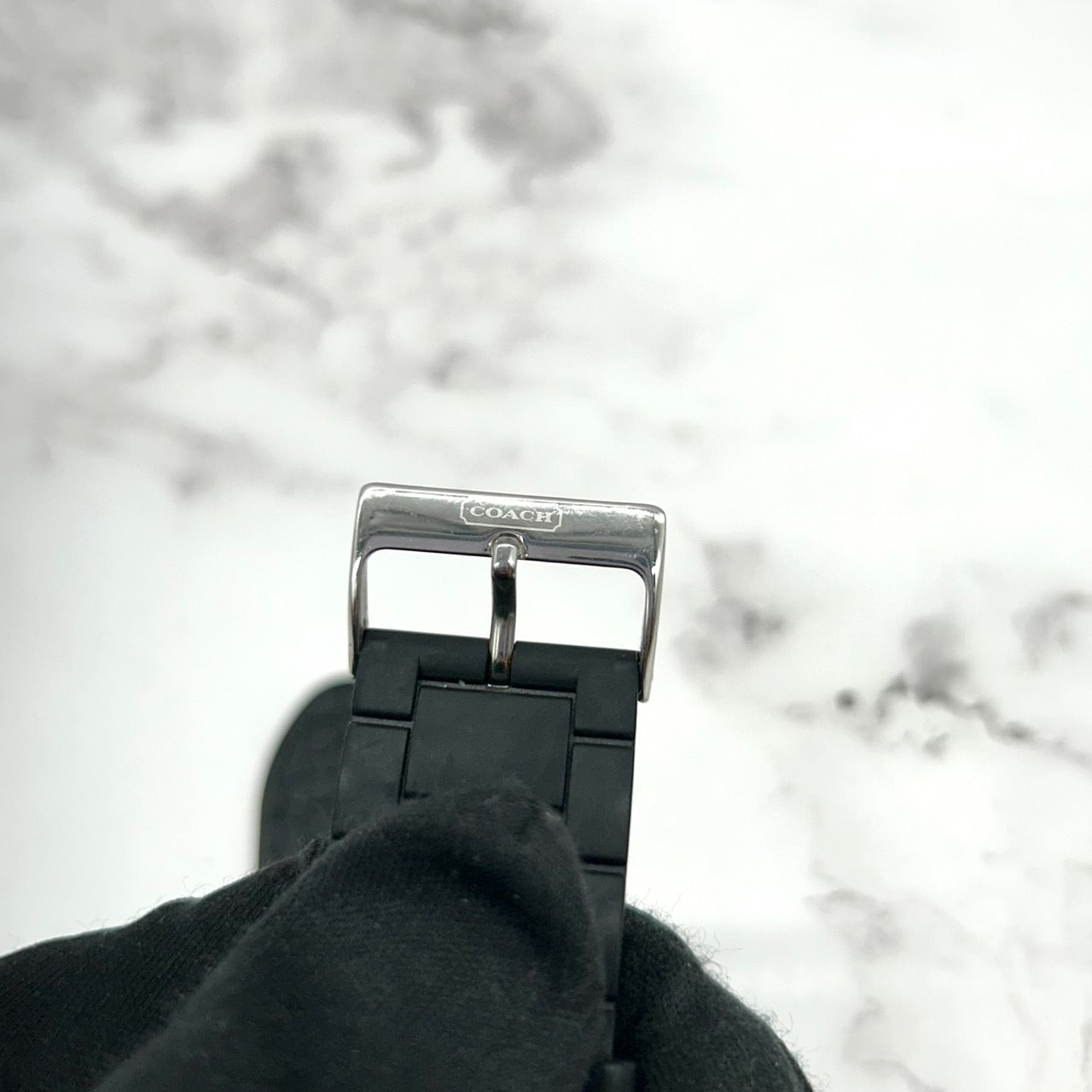 Authentic COACH CA.70.2.14.0712 Men's Military Sport Watch Black Dial Rubber