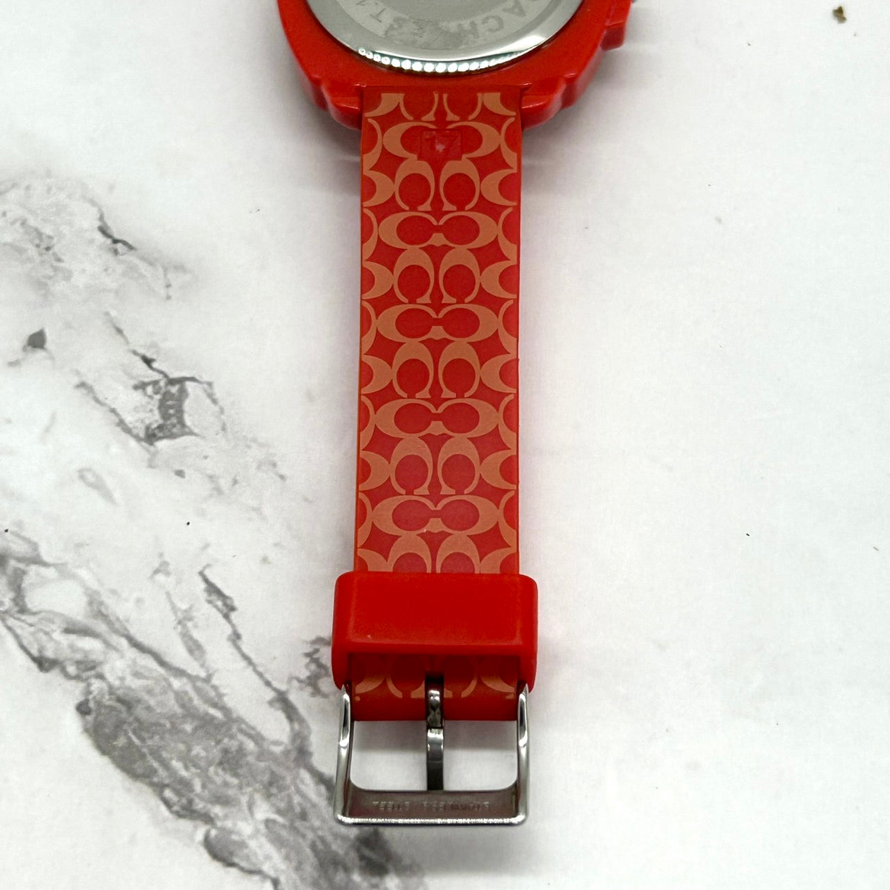 Authentic COACH CA.93.7.29.0573 Red Signature Ladies Watch Quartz White Dial