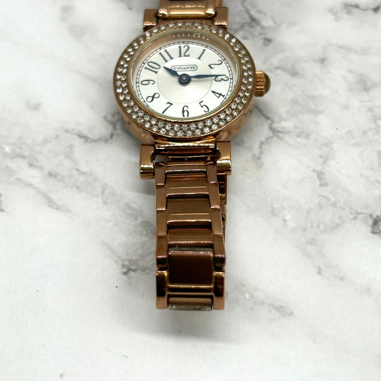 Authentic COACH CA.72.7.34.0816S Ladies Watch Rhinestone Bezel Pink Gold Quartz