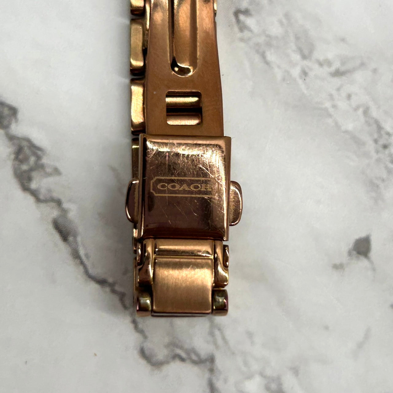 Authentic COACH CA.72.7.34.0816S Ladies Watch Rhinestone Bezel Pink Gold Quartz