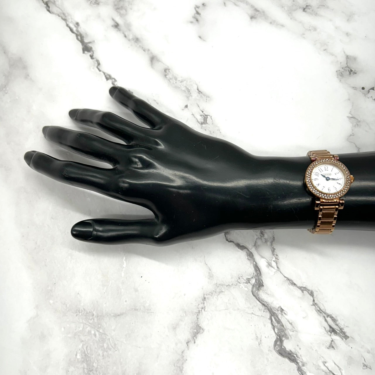 Authentic COACH CA.72.7.34.0816S Ladies Watch Rhinestone Bezel Pink Gold Quartz