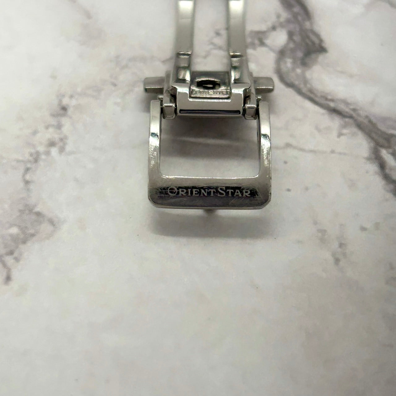 【未使用級／稼働品】オリエントスター クラシック 腕時計 レディース 自動巻き オープンハート セミスケルトン 裏スケ 55C2-UAD0 レザーベルト アナログ エレガント ドレスウォッチ コンビカラー シルバー ゴールド クリーニング済み G7