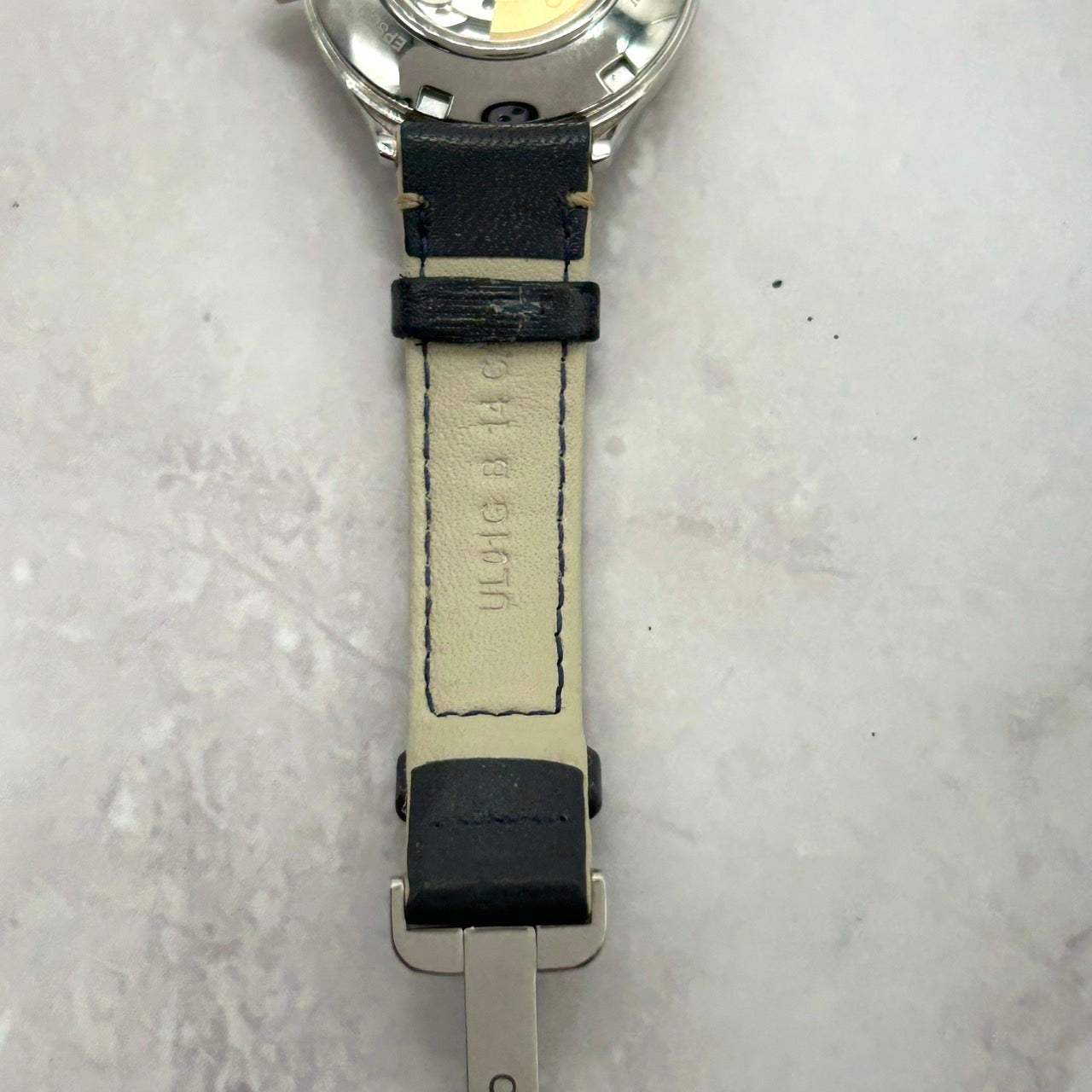 【未使用級／稼働品】オリエントスター クラシック 腕時計 レディース 自動巻き オープンハート セミスケルトン 裏スケ 55C2-UAD0 レザーベルト アナログ エレガント ドレスウォッチ コンビカラー シルバー ゴールド クリーニング済み G7