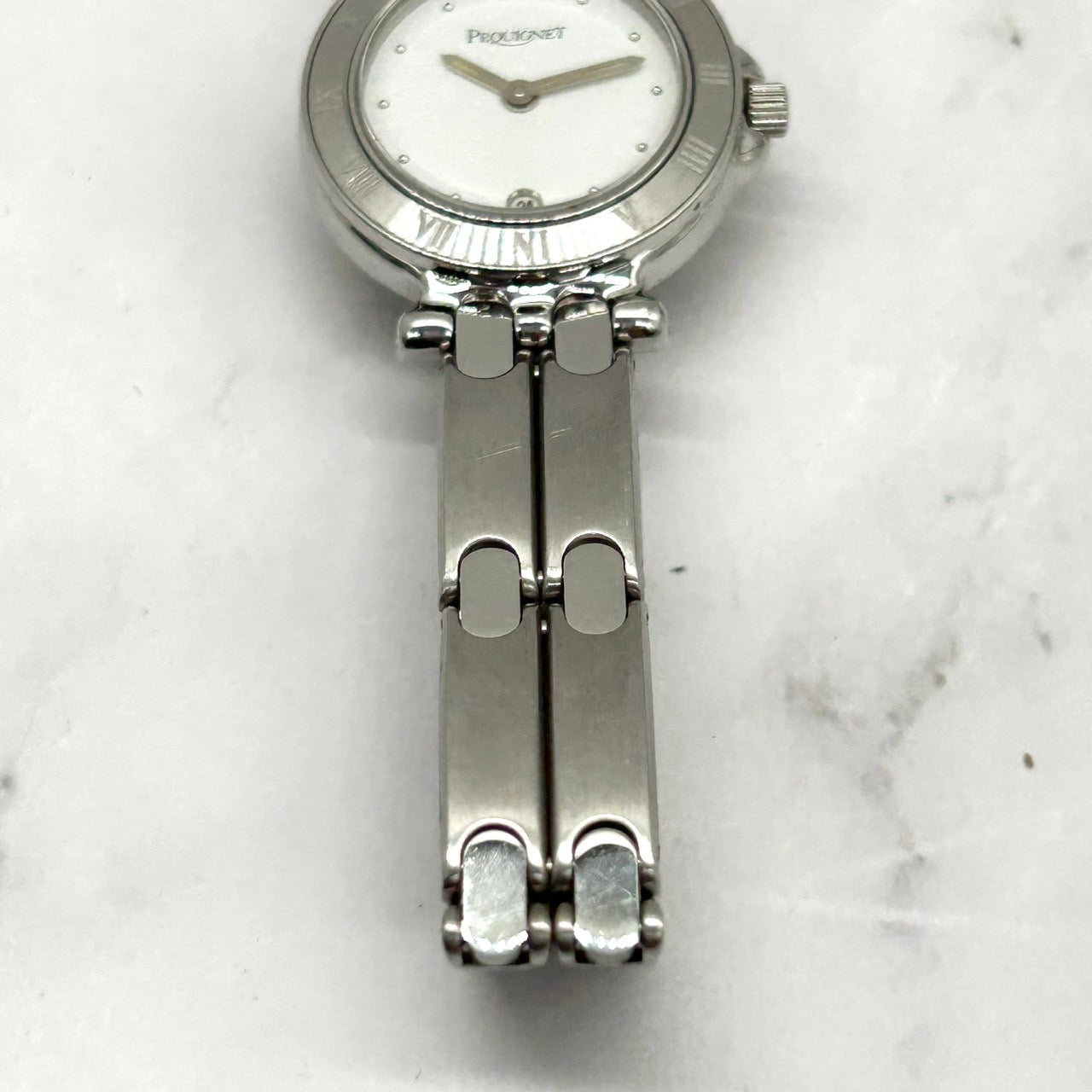 Authentic Pequignet 7709313 Ladies Watch Quartz Date White Dial Swiss Made