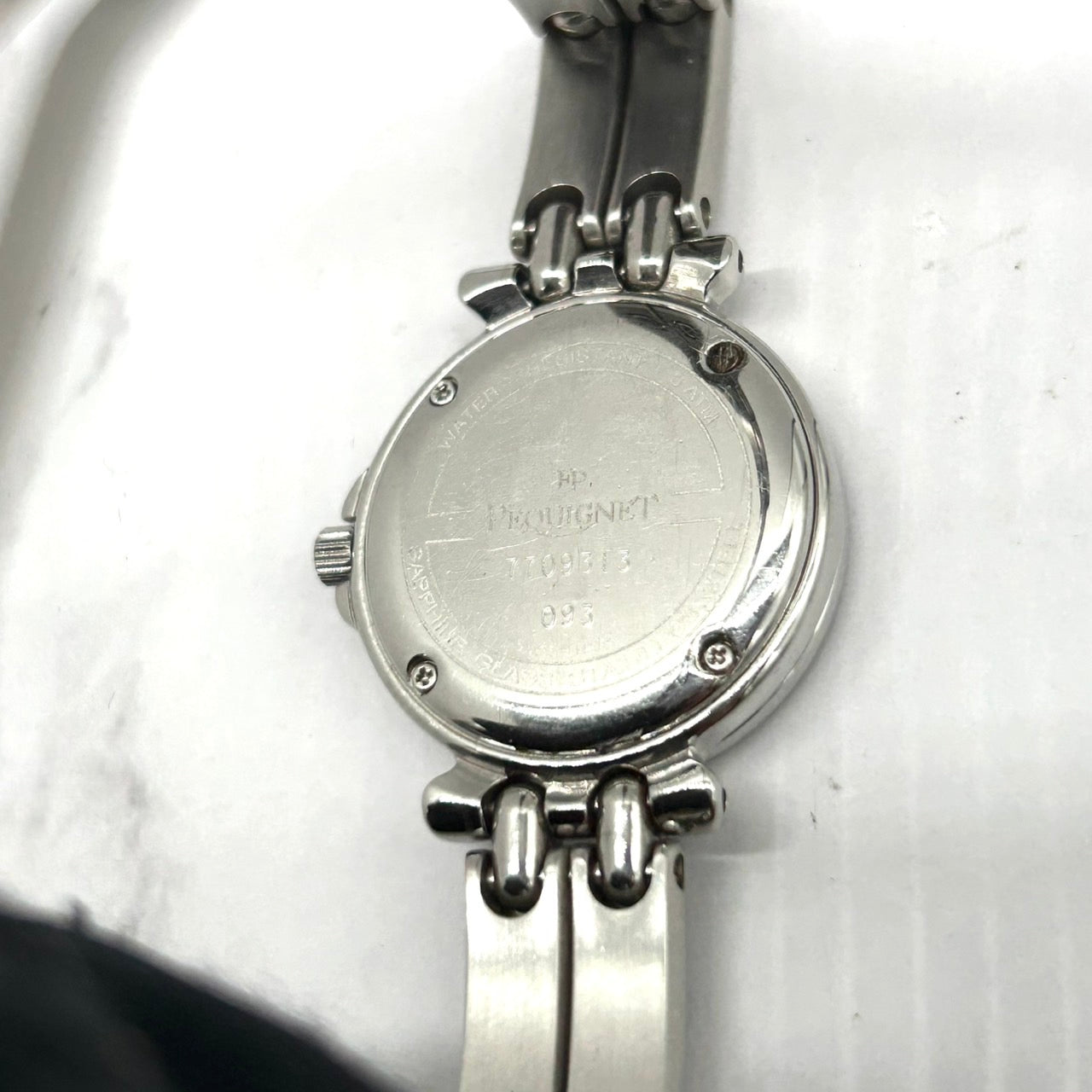 Authentic Pequignet 7709313 Ladies Watch Quartz Date White Dial Swiss Made