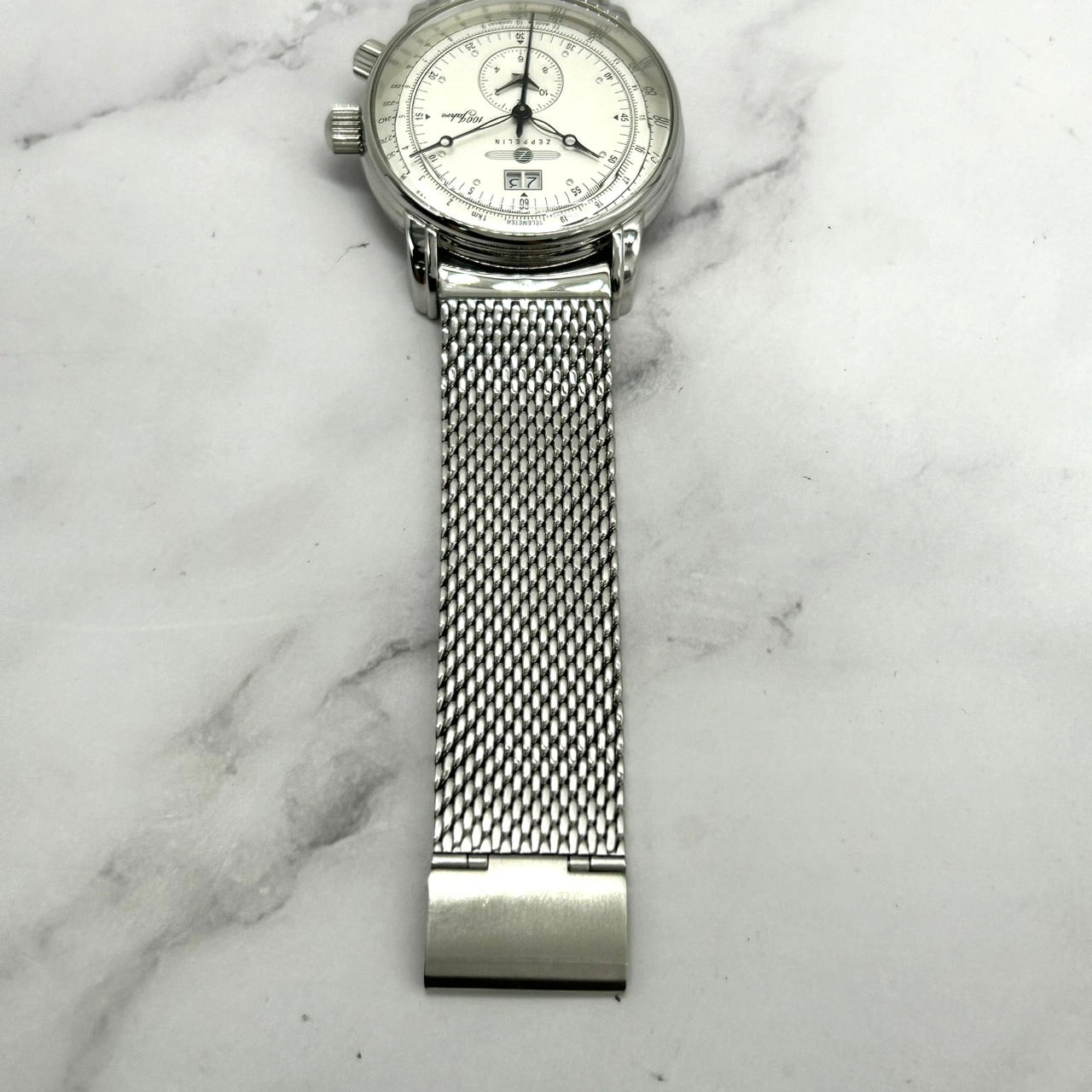 Authentic ZEPPELIN 100 Jahre 7640-1 Chronograph Big Date Alarm Men's Watch