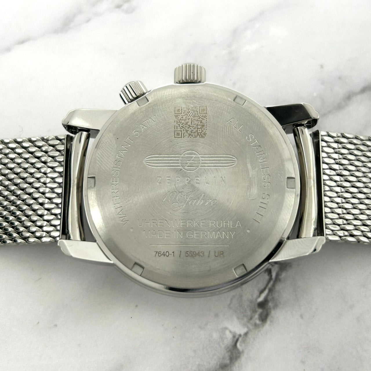 Authentic ZEPPELIN 100 Jahre 7640-1 Chronograph Big Date Alarm Men's Watch