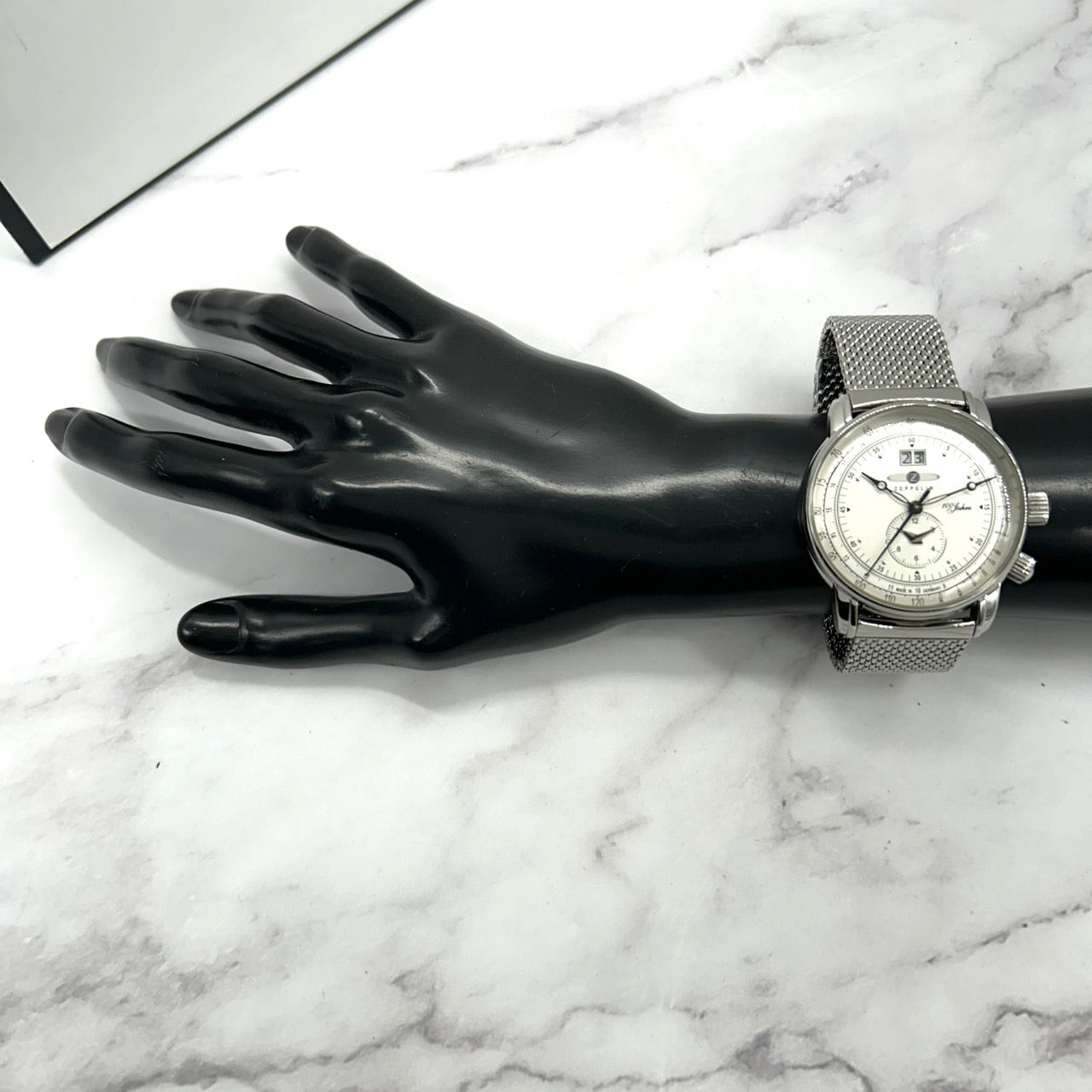 Authentic ZEPPELIN 100 Jahre 7640-1 Chronograph Big Date Alarm Men's Watch