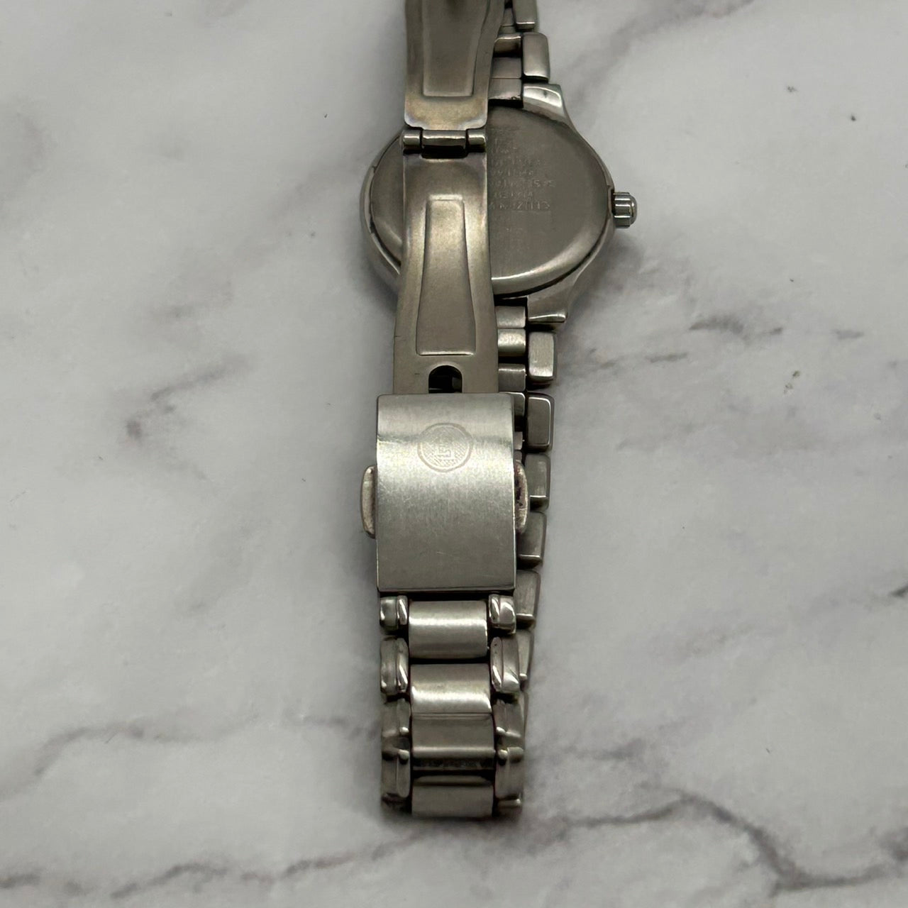 Authentic Citizen EXCEED Eco-Drive A980 Solar Titanium Blue Dial Ladies Watch