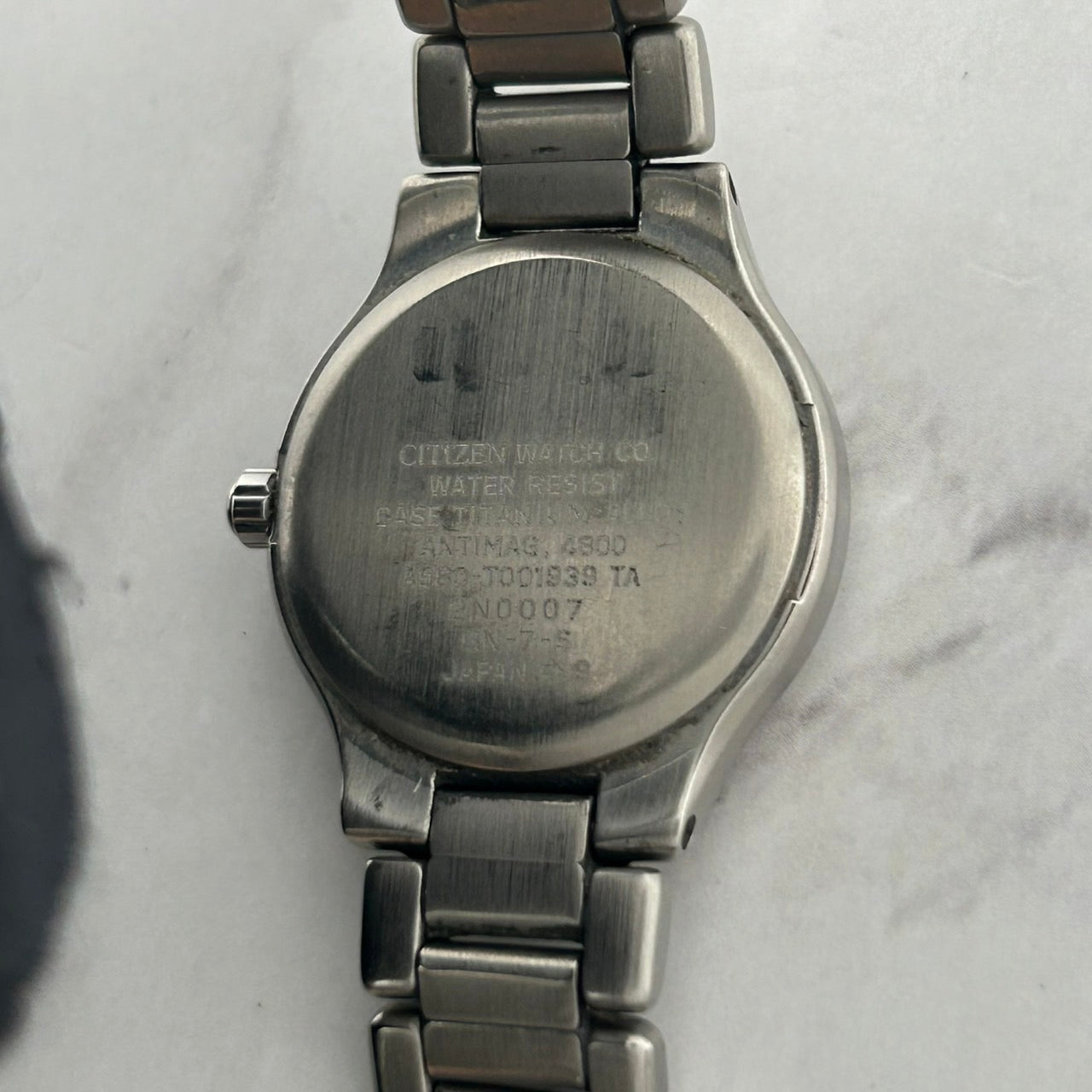 Authentic Citizen EXCEED Eco-Drive A980 Solar Titanium Blue Dial Ladies Watch