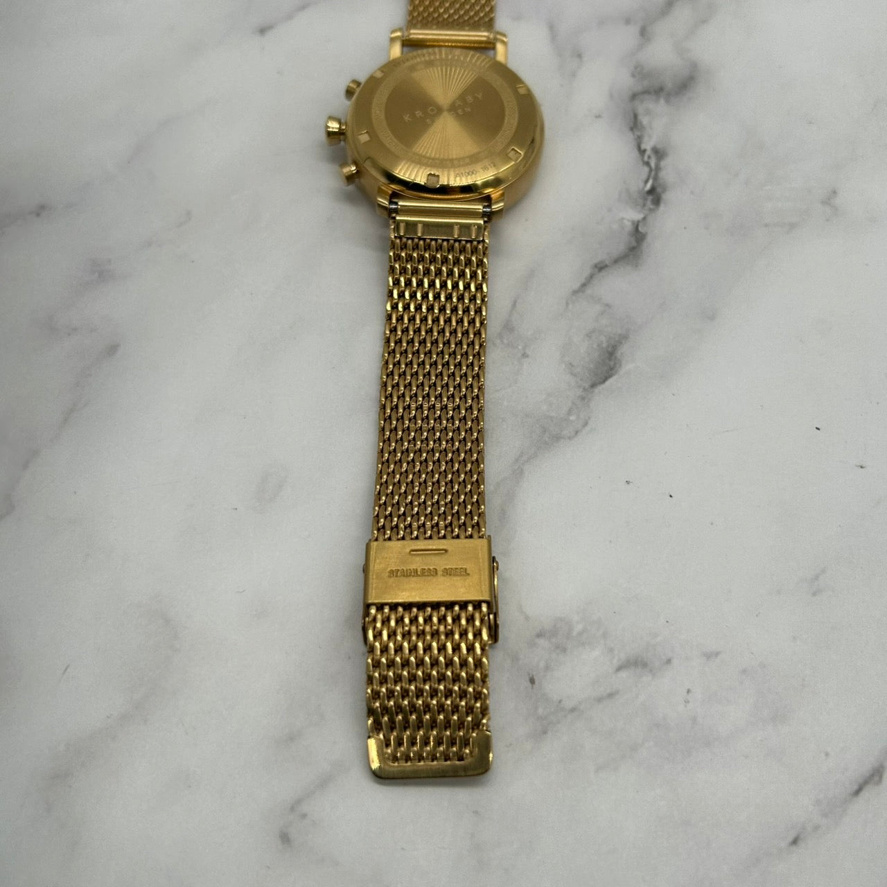Authentic Kronaby Sweden A1000-1612 Smartwatch Connected Watch Gold Mesh Unisex