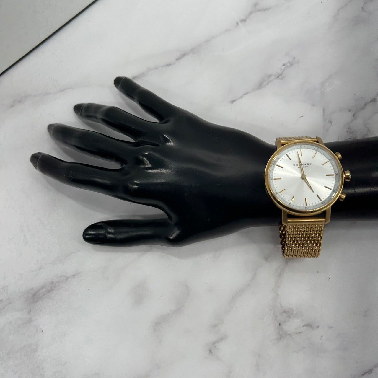 Authentic Kronaby Sweden A1000-1612 Smartwatch Connected Watch Gold Mesh Unisex