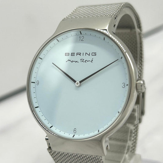 Authentic BERING Max René CA891 Watch Quartz Analog Silver White Dial Unisex