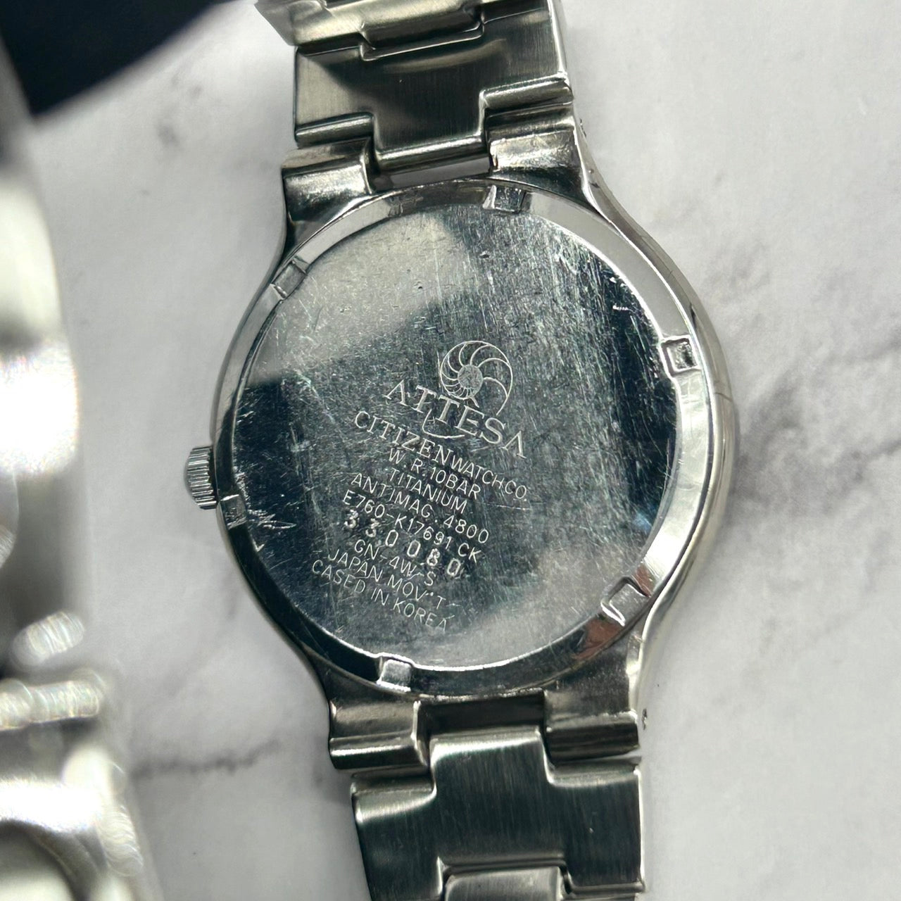 Authentic CITIZEN ATTESA E760 Eco-Drive Perpetual Calendar Titanium Watch Mens