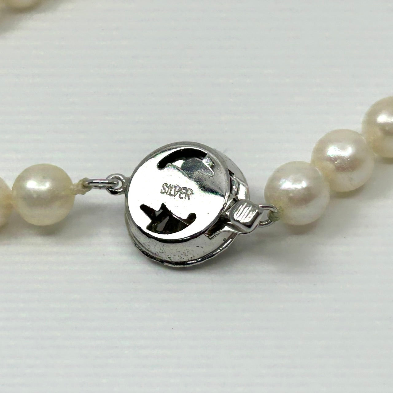 美品 本真珠 パール 真珠 ネックレス あこや真珠 日本 養殖パール 白 ホワイト ペンダント 冠婚葬祭 首飾り シルバー留め具 6.5mm-6.9mm 全長約45cm I3