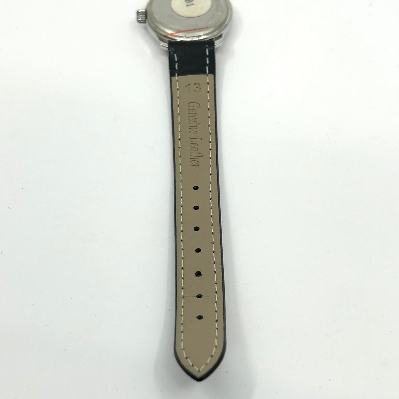 【稼働品】フェンディ FENDI 腕時計 Orologi レディース メンズ ユニセックス アナログ クオーツ シルバー文字盤 ローマ数字 デイト表示 レザーベルト ブラック クラシック エレガント ドレスウォッチ ビジネス クリーニング済み G