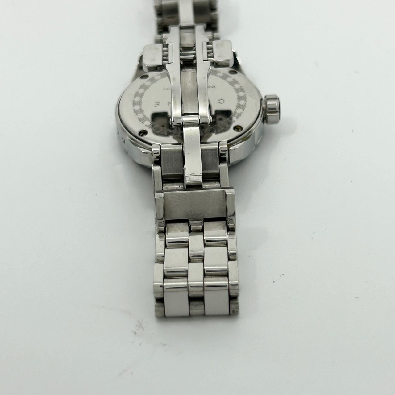 【稼働品】セリーヌ CELINE 腕時計 ユニセックス アナログ クオーツ ブラック文字盤 11Pダイヤモンド シルバー ラウンド ラグジュアリー ドレスウォッチ エレガント 人気モデル マカダム ブラゾンロゴ クリーニング済み G1