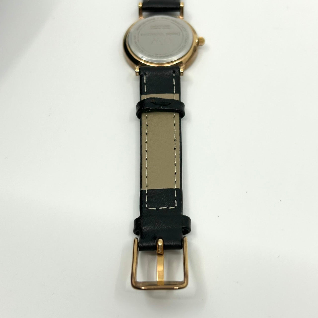 【電池交換済】ダニエルウェリントン 腕時計 レディース Classy 026R7 クラッシー クオーツ ローズゴールド ホワイト文字盤 ストーンインデックス レザーベルト ブラック エレガント クラシック ドレスウォッチ 人気モデル クリーニング済み G1