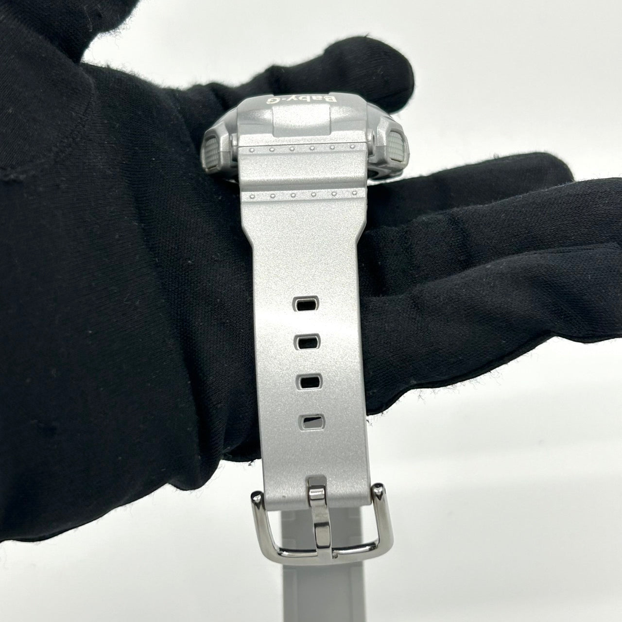 【電池交換済／クリーニング済】CASIO カシオ Baby-G ベビージー BA-110 メンズ 腕時計 アナデジ クオーツ シルバー文字盤 グレー ワールドタイム 10気圧防水 耐衝撃構造 多機能 ストリート カジュアル アクティブ スタイリッシュ G1