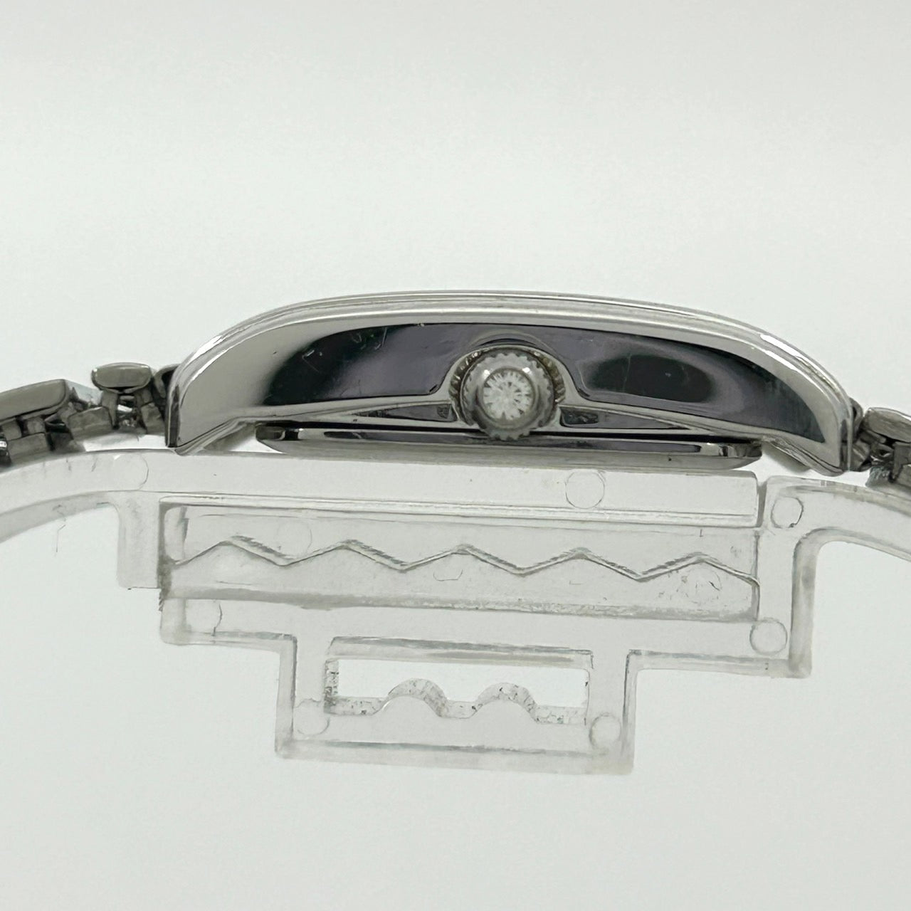 Authentic Kalene Ladies Solar Watch 72159 Shell Dial Rhinestone Rectangular