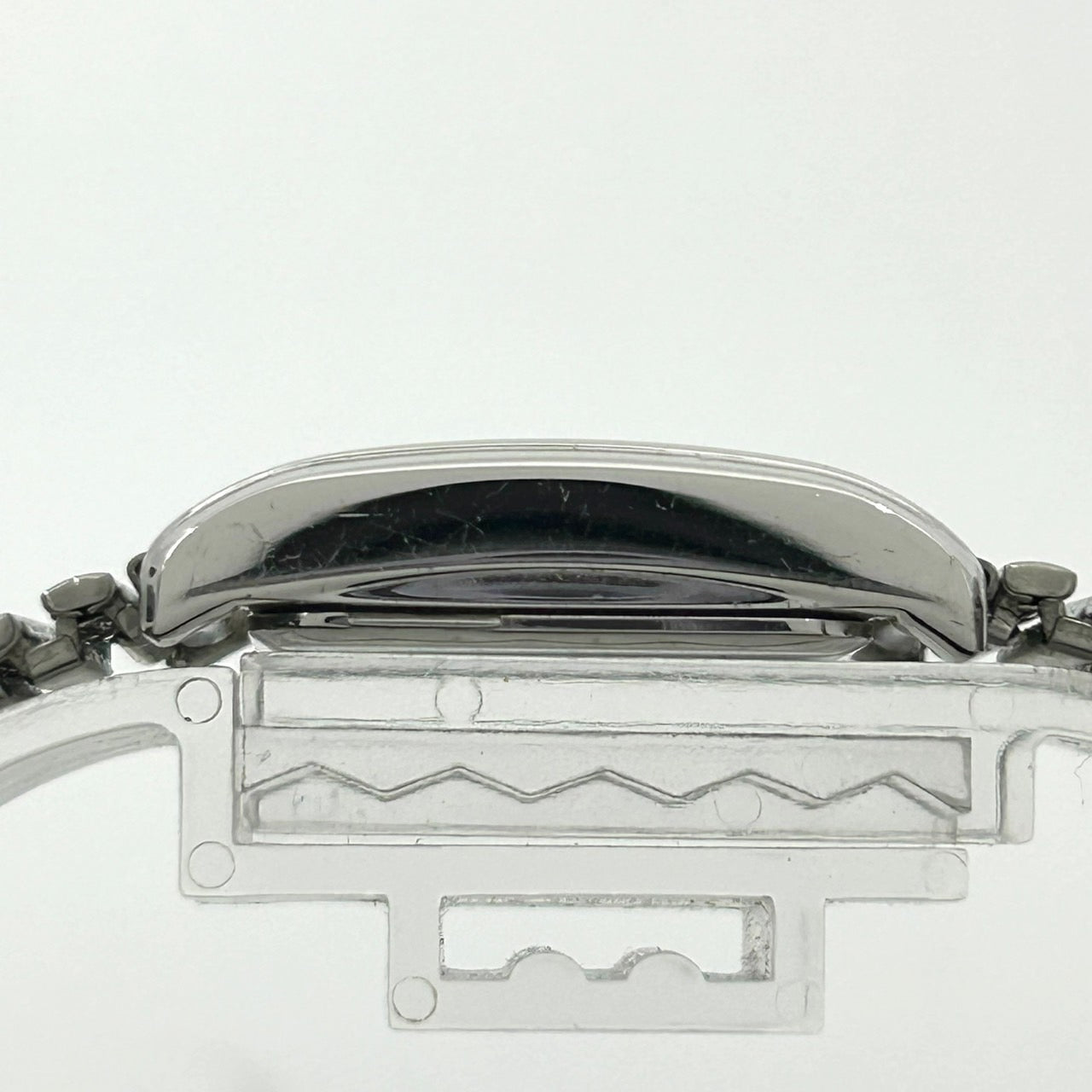 Authentic Kalene Ladies Solar Watch 72159 Shell Dial Rhinestone Rectangular