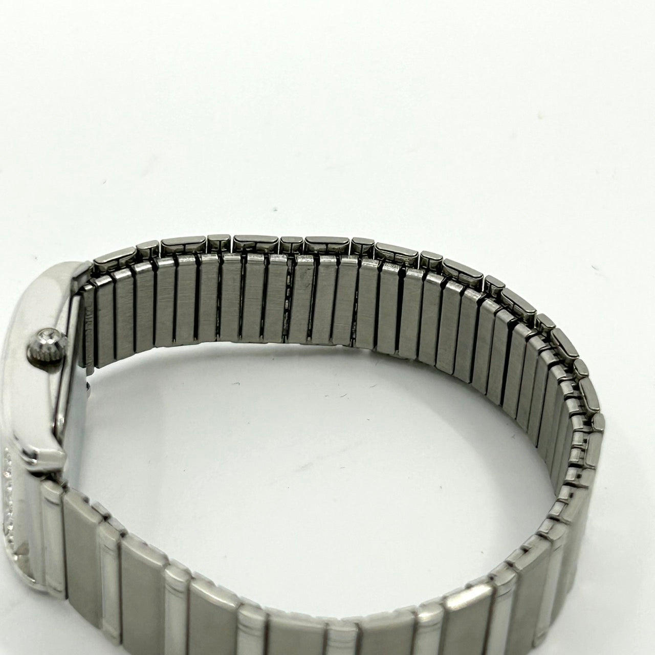 Authentic Kalene Ladies Solar Watch 72159 Shell Dial Rhinestone Rectangular