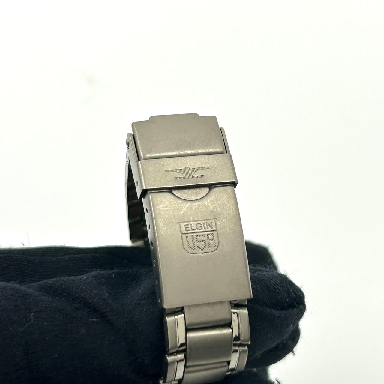 Authentic ELGIN USA Titanium Solar Drive Diamond Day-Date FK-1202-C Watch Gray