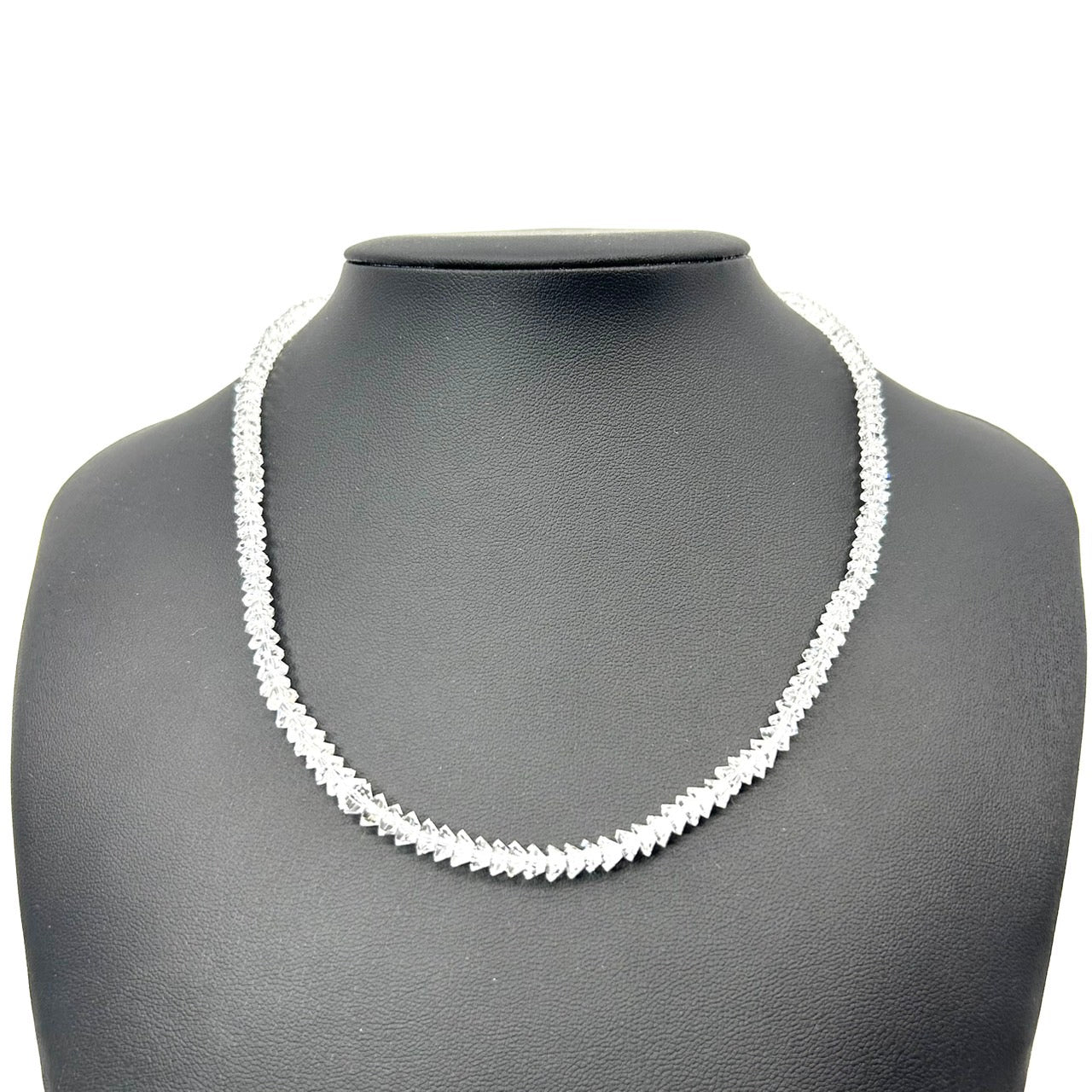 本物 水晶ネックレス クリスタル レディース K18留め具 ゴールド留め具 冠婚葬祭 フォーマル カジュアル 首飾り I4