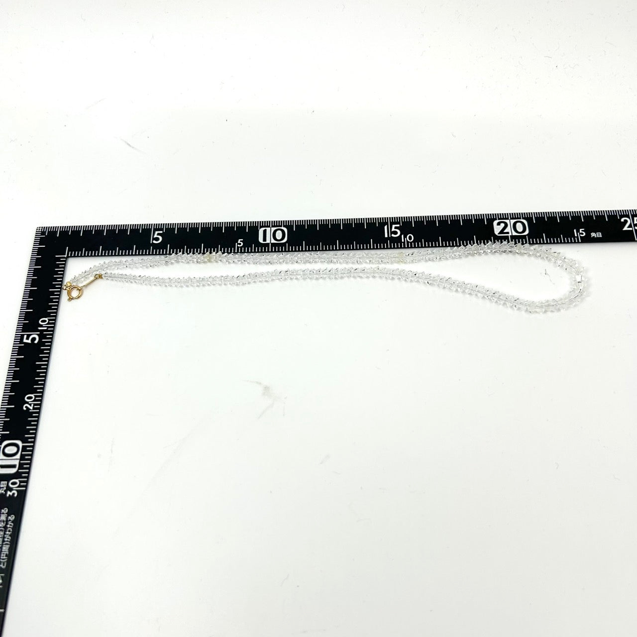 本物 水晶ネックレス クリスタル レディース K18留め具 ゴールド留め具 冠婚葬祭 フォーマル カジュアル 首飾り I4