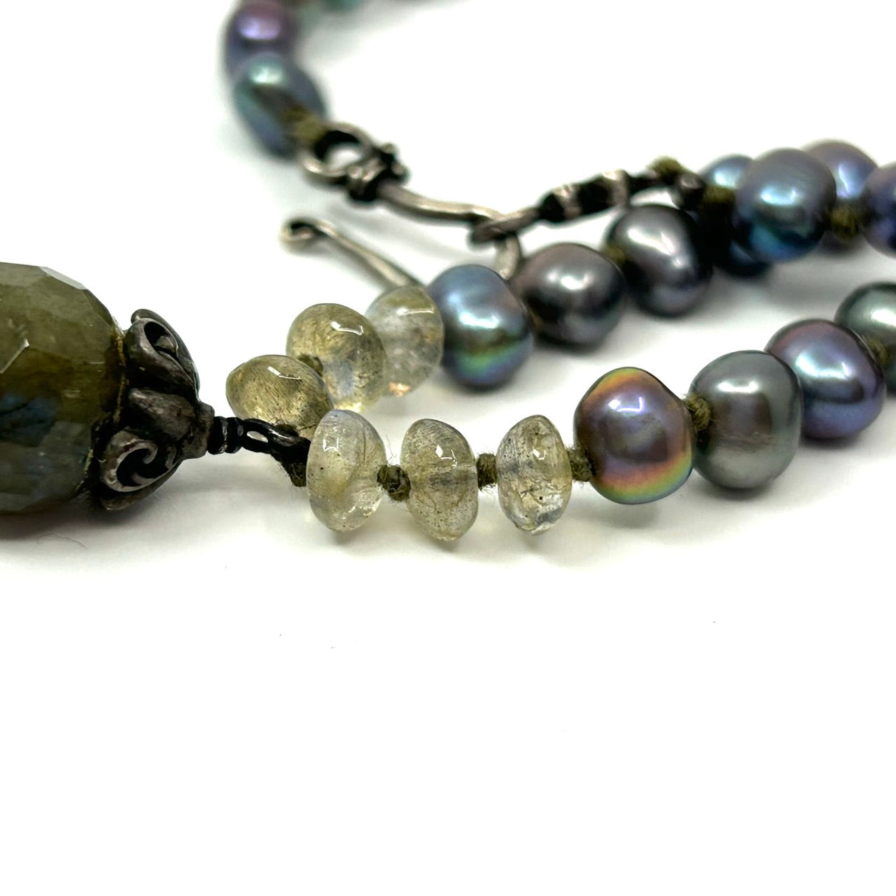 本真珠 バロックパール 染めパール 黒 ブラック ネックレス 首飾り レディース