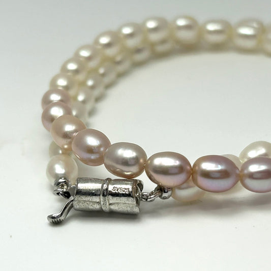 美品 本真珠 パール ネックレス 淡水パール 真珠 日本 養殖パール 白 ホワイト ペンダント 冠婚葬祭 首飾り 5.9mm-6.7mm 全長約43cm