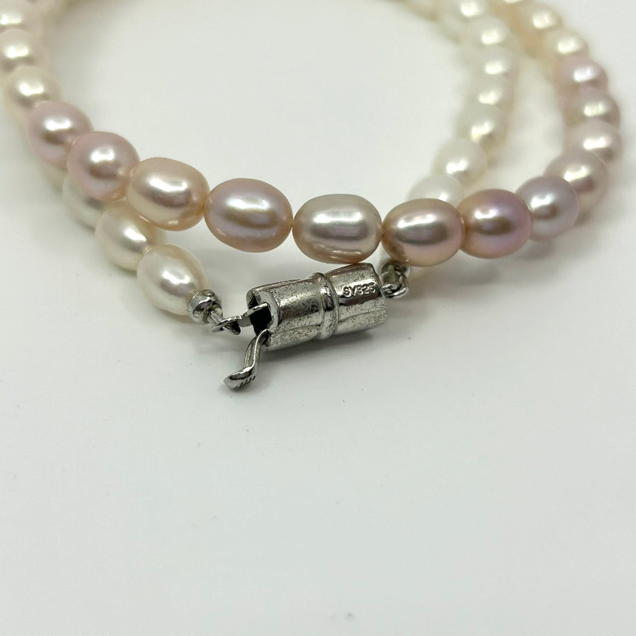 美品 本真珠 パール ネックレス 淡水パール 真珠 日本 養殖パール 白 ホワイト ペンダント 冠婚葬祭 首飾り 5.9mm-6.7mm 全長約43cm