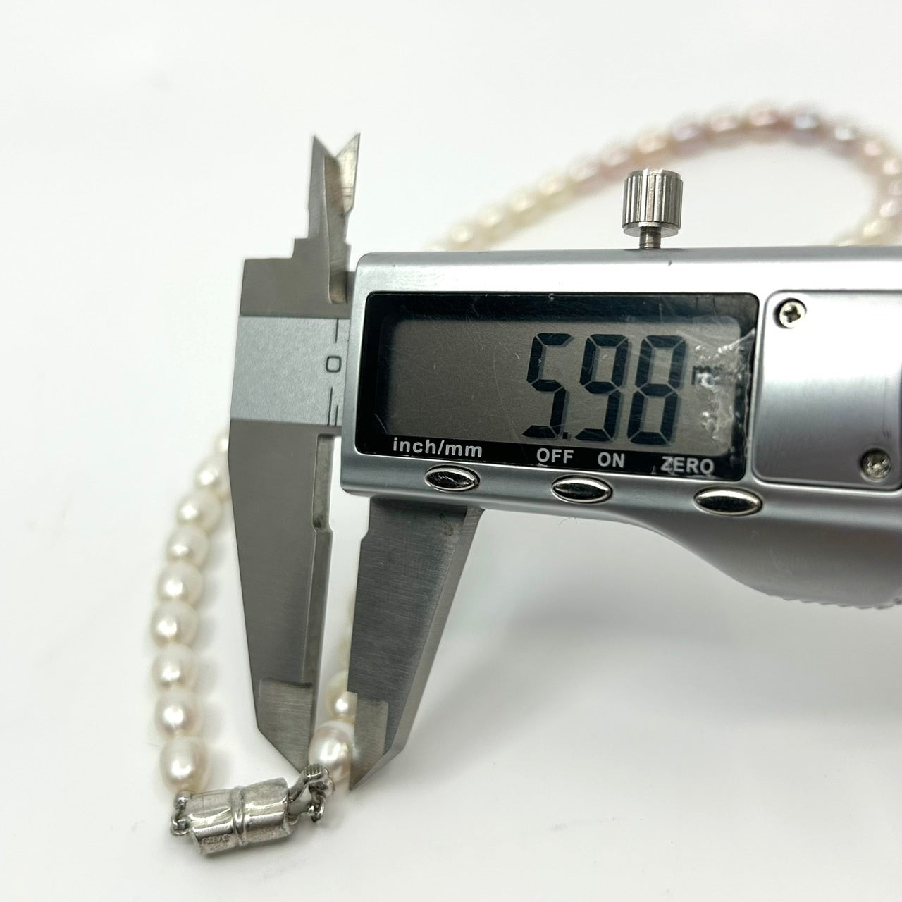 美品 本真珠 パール ネックレス 淡水パール 真珠 日本 養殖パール 白 ホワイト ペンダント 冠婚葬祭 首飾り 5.9mm-6.7mm 全長約43cm