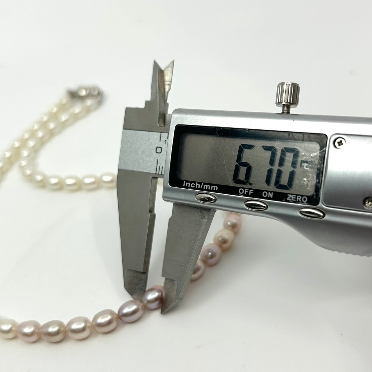 美品 本真珠 パール ネックレス 淡水パール 真珠 日本 養殖パール 白 ホワイト ペンダント 冠婚葬祭 首飾り 5.9mm-6.7mm 全長約43cm