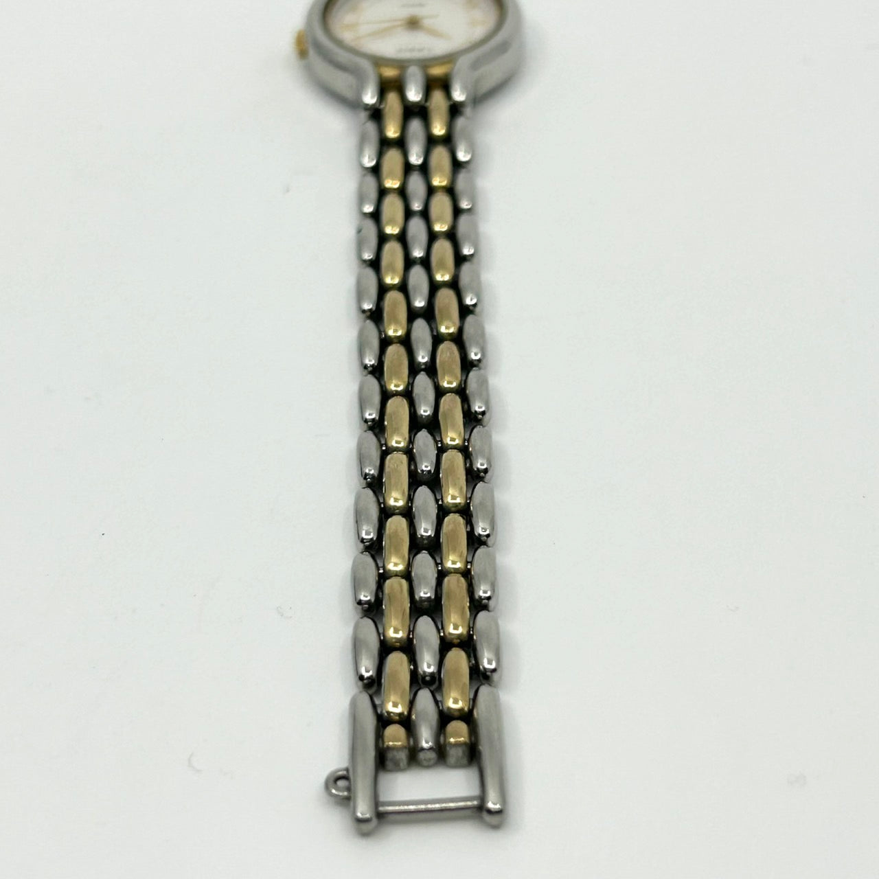 【電池交換済】セイコー クレオ 腕時計 ユニセックス 2P21-0270 アナログ クオーツ ホワイト文字盤 ローマ数字 シルバー ゴールド コンビカラー ドレスウォッチ エレガント クラシック デザインウォッチ クリーニング済み G1