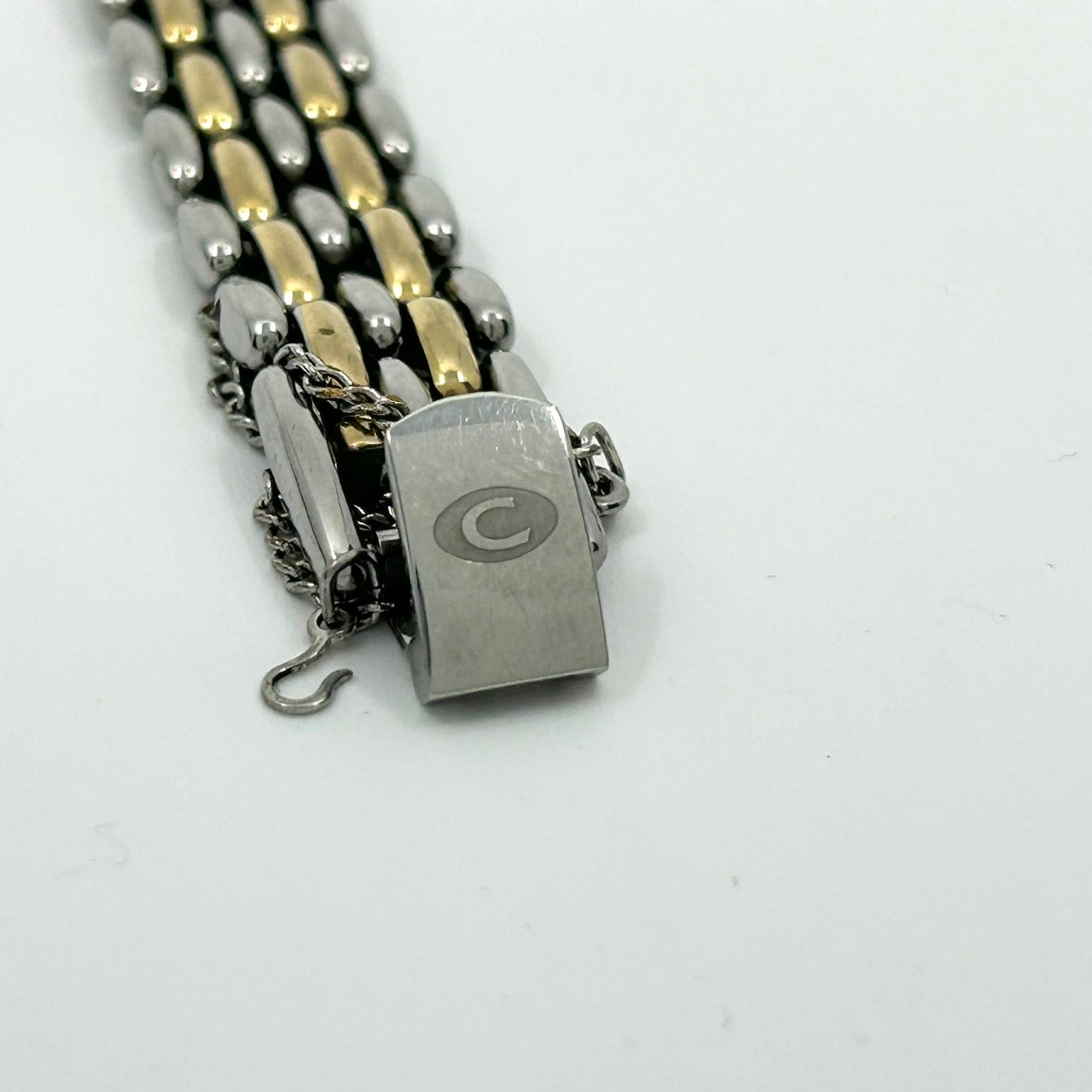 【電池交換済】セイコー クレオ 腕時計 ユニセックス 2P21-0270 アナログ クオーツ ホワイト文字盤 ローマ数字 シルバー ゴールド コンビカラー ドレスウォッチ エレガント クラシック デザインウォッチ クリーニング済み G1