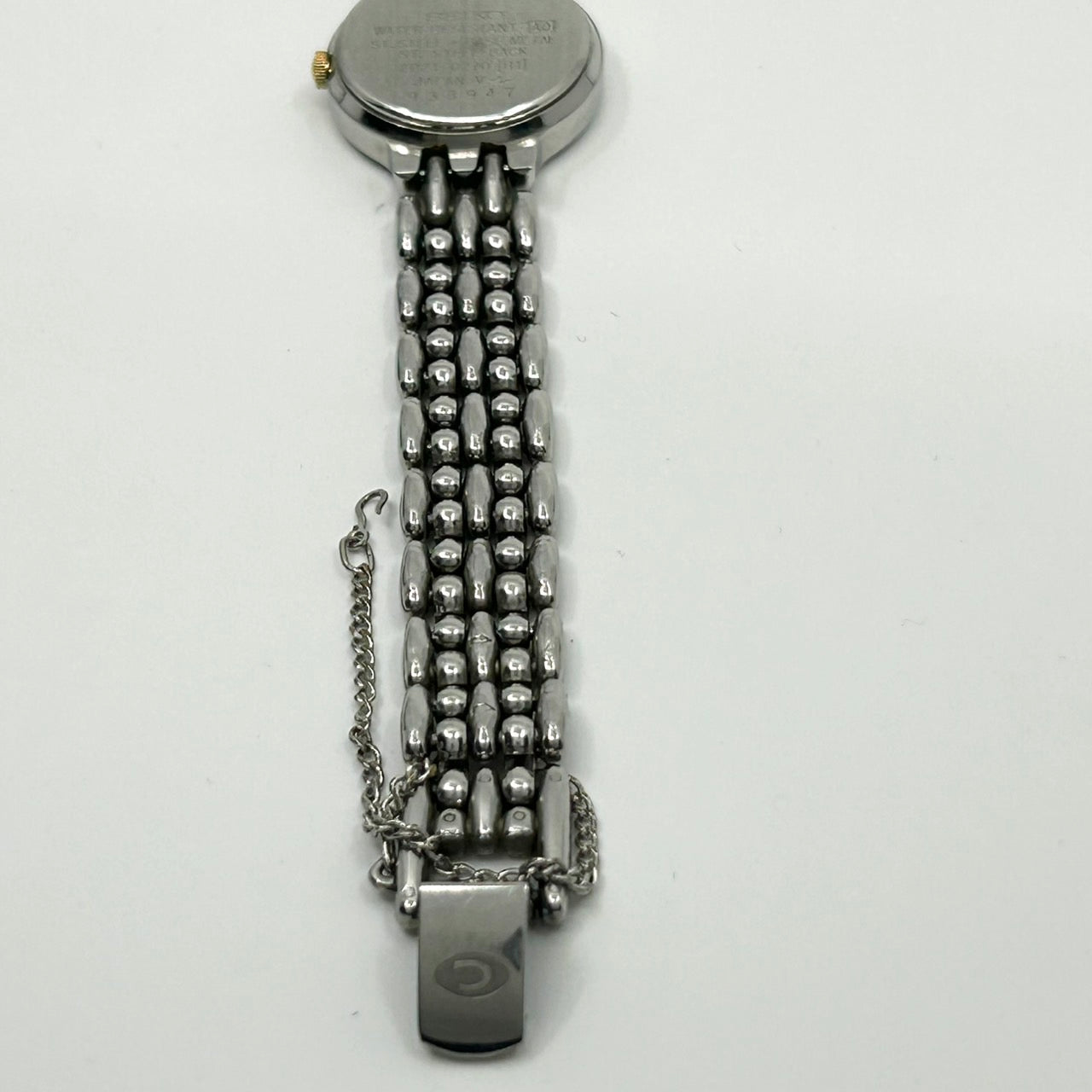 【電池交換済】セイコー クレオ 腕時計 ユニセックス 2P21-0270 アナログ クオーツ ホワイト文字盤 ローマ数字 シルバー ゴールド コンビカラー ドレスウォッチ エレガント クラシック デザインウォッチ クリーニング済み G1