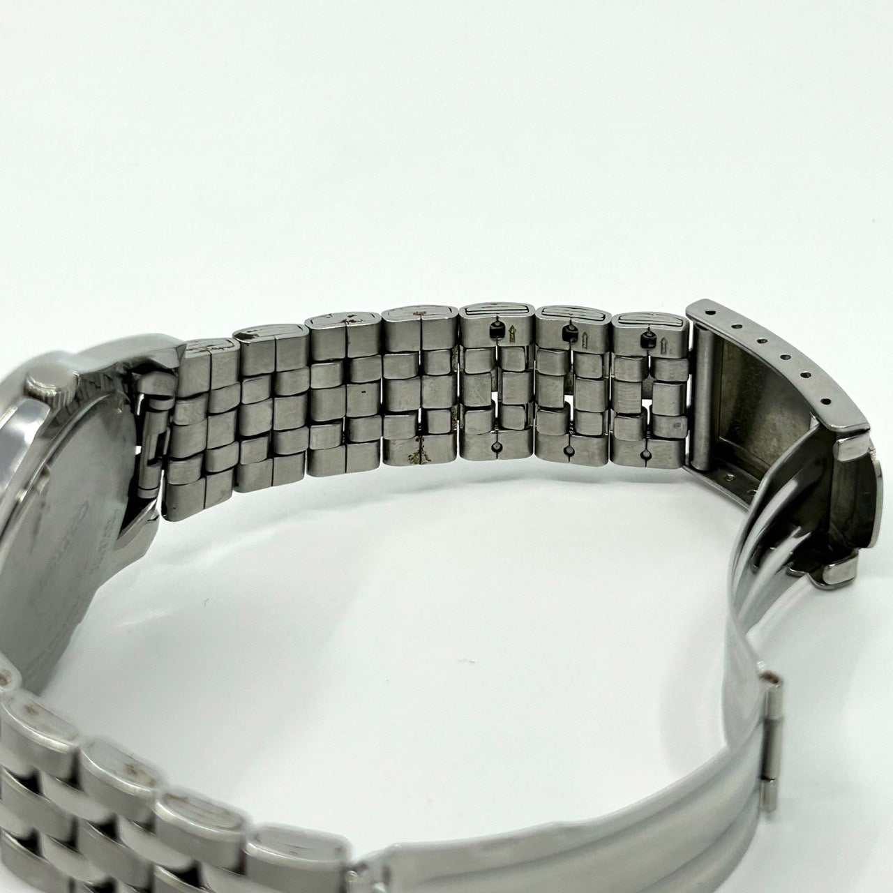 【電池交換済／美品】セイコー SEIKO メンズ腕時計 7N43-0AM0 540136 クオーツ アナログ ラウンド ブルー文字盤 シルバー デイデイト カレンダー ビジネスウォッチ クラシック シンプル ステンレス クリーニング済み G1