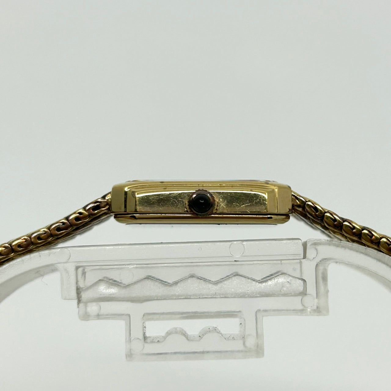 【電池交換済／美品】セイコー エクセリーヌ 腕時計 レディース 1221-5090 クオーツ ゴールド スクエア 白文字盤 ビンテージ クラシック エレガント ドレスウォッチ アンティーク調 クリーニング済み G1